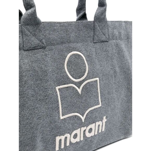 Isabel Marant Women Yenky Zipped Washed Cotton Logo Tote Bag - Picture 5 of 5